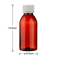 Bouteilles de sirop oral en plastique PET de qualité supérieure, 120 ml, de qualité alimentaire, réutilisables, personnalisables, écologiques, pour le stockage de liquides médicaux