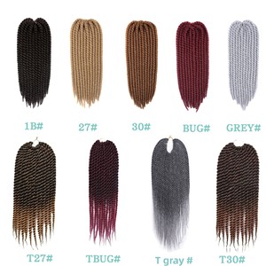 <span class=keywords><strong>Trenzas</strong></span> <span class=keywords><strong>africanas</strong></span> de Primavera de 10 a 22 pulgadas europeas americanas, pelucas transfronterizas <span class=keywords><strong>tejidas</strong></span> a mano, extensiones de cabello de ganchillo de <span class=keywords><strong>dos</strong></span> hebras teñidas - Product Image 6