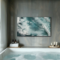 Miroir de salle de bain intelligent personnalisé avec téléviseur semi-encastré mural, étanche pour la douche, 1080P, anti-buée, télévision intelligente, téléviseur LED de luxe