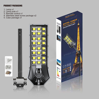 Lampadaire Solaire Tout-en-Un Ghana Stock, 3 Couleurs Réglables, LED Extérieur IP67 Étanche, Corps ABS pour Route Jardin, Livraison Rapide