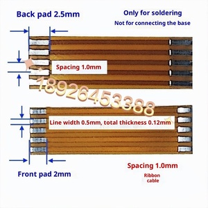 สายริบบิ้นเชื่อม FPC ระยะพิทช์ 0.7/0.8/1.0/2.0 3P-50 พิน ความยาว 10-200 ผลิตในจีน สำหรับใช้ในอุปกรณ์อิเล็กทรอนิกส์ - Product Image 2