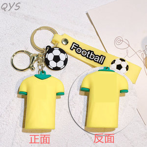 Llavero Personalizado QYS de PVC 3D con Diseño de Jugador de Fútbol, Anillo de Goma con Camiseta Deportiva de Dibujos Animados, Recuerdo, Regalo - Product Image 6