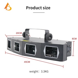 Luz Láser de Línea RGB de Cuatro Ojos a Todo Color, Luz LED para Fiestas, Proyector de Discoteca, Luces Láser - Product Image 3