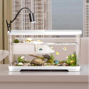 Hoogwaardig duurzaam lichtgewicht transparant acryl vierkant 5W tafelaquarium modern makkelijk schoon te maken 1 jaar garantie goudvis garnalen - Product Image 2