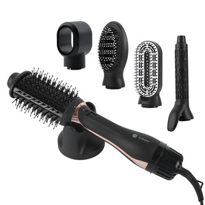 Sèche-cheveux stylant Utrust 5 en 1 à air chaud, moteur sans balais, ions négatifs, avec accessoires pour cheveux bouclés et lisses - Product Image 1