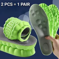 Semelles de chaussures de sport 4D super douces pour la course à pied, absorption des chocs, soutien de la voûte plantaire, inserts orthopédiques