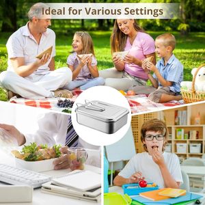 304 Stainless Steel BPA Free Outdoor <b>Camping</b> Lunch <b>Box</b> with Foldable Handle Leak-Proof and Freshness Preservation - Product Image 5