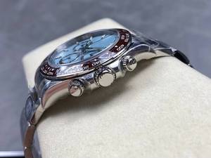 Montre de luxe de qualité supérieure, étanche, 40 mm, CFactory V2, acier 904L, mouvement 4131, chronographe 1265-06, bleu glacé - Product Image 4