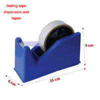 Découpeur de ruban adhésif robuste pour bureau, pour ruban de sublimation, bleu, lame en acier de 18 mm, base en plastique, usage professionnel