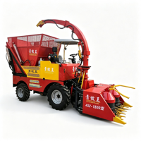 Moissonneuse-broyeuse automotrice 4x4 à 3 rangs avec moteur pour une récolte de maïs, de paille et de fourrage vert à haute productivité