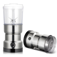 Moulin à café électrique en acier inoxydable mini avec grande tasse amovible pour épices, noix, céréales – Vente directe usine, personnalisable