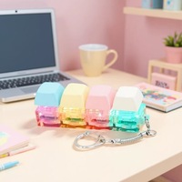 Trendy Portable 4 Button Cartoon Theme Iron Metal Pin Badge Stress Relief Clicker for Business Promotional Gifts