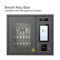 Gabinete de Llaves Inteligente con 10 Ranuras, Caja Fuerte con Control de Llaves RFID, Sistema Electrónico de Gestión de Llaves, Montaje en Pared, NFC, Huella Dactilar, Reconocimiento Facial