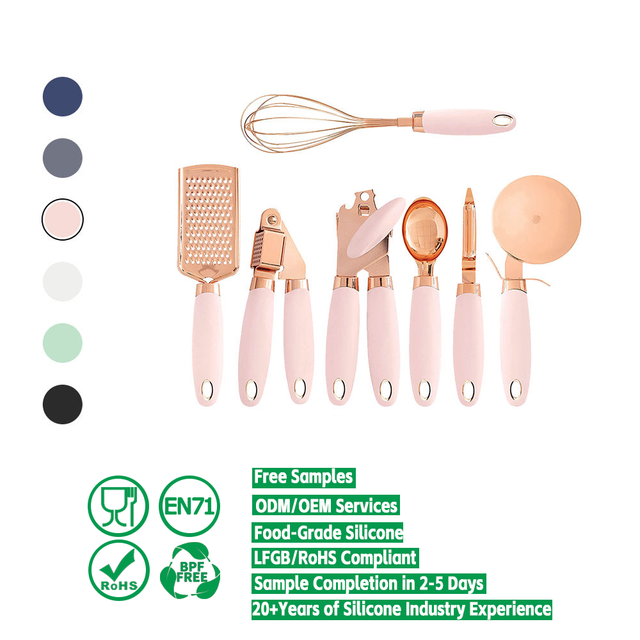 9 Pcs Kitchen Tools Stainless Steel Grinder Flour Sifter Melon Grater Egg Beater Can Lifter Kitchen Gadget Set