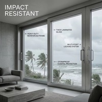 Ventana Abatible de Doble Acristalamiento para Exteriores Residenciales y Hoteles, con Marco de Corte a Medida, Tamaño No Estándar, con Recubrimiento en Polvo RAL Personalizado y Muestra Física a Juego