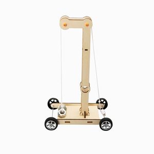 Kit de montage de voiture à gravité en bois OKYN-G5540, jouet éducatif STEM pour l'apprentissage de la physique pour les enfants et les étudiants - Product Image 1