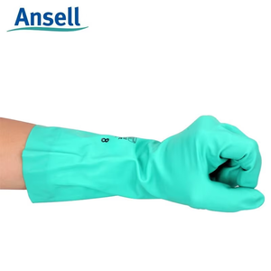 Gants <span class=keywords><strong>ANSELL</strong></span> 37-175 en caoutchouc nitrile résistant aux produits chimiques, résistant à l'usure, résistant à l'huile, résistant aux acides et aux alcalis, épaisseur 0,46 mm - Product Image 6