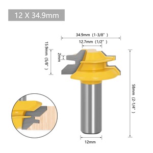 Lock Mitre <span class=keywords><strong>Router</strong></span> Bit Tenon Fresa Herramienta de carpintería para herramientas de madera - Product Image 5