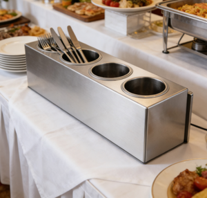 Support de rangement pour couverts en acier inoxydable, boîte à fourchettes et couteaux, équipement de buffet pour restaurant occidental - Product Image 4