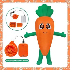 Disfraz de Zanahoria para Adultos, Divertido Disfraz de Frutas y Verduras Naranjas para Halloween, Cosplay, Pascua, Unisex - Product Image 3