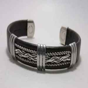 Best Selling Adjustable Cuff <b>Bracelet</b> Engraved <b>Friendship</b> Pu Leather Men <b>Bracelet</b> Men for Jewelry <b>Bracelets</b> From India - Product Image 3