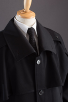 Manteau à revers pour hommes Costume décontracté Polyester extérieur avec doublure Manteaux longs Coupe-vent Ceinture à simple boutonnage Manteau pour hommes Pardessus