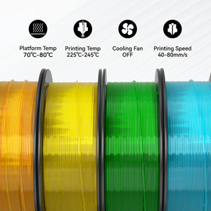 Filamento PETG Multicolor 3D de 1.75mm 1kg, Filamento PETG Transparente para Impresora 3D - Product Image 4