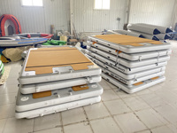 Tapis d'eau gonflable, point de goutte d'eau de 4m 3m, plateforme de natation, île, loisirs, terrain en teck, pour yacht