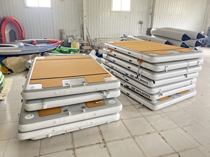 Tapis d'eau gonflable, point de goutte d'eau de 4m 3m, plateforme de natation, île, loisirs, terrain en teck, pour yacht - Product Image 6