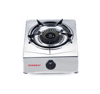 Kompor Besar Kupu-kupu Memasak Cina, Peralatan Masak Rumah Kompor Gas 2 Tungku Stainless Steel Ckd