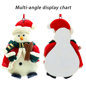스트라이프 스카프와 모자 매달려 크리스마스 트리 눈사람 화려한 스카프 선물 장식 수제 크리스마스 눈사람 - Product Image 5