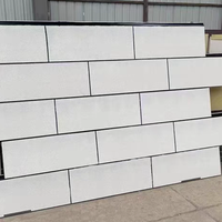 Nouveaux produits, panneaux de bardage mural extérieur, panneaux muraux en acier revêtus de pierre colorés, panneaux d'isolation en PU pour la décoration murale extérieure