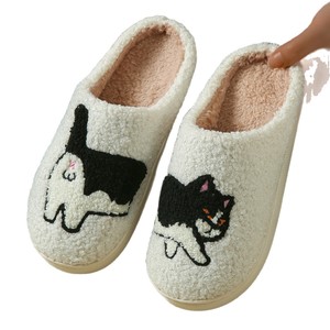 Chaussons en velours brodés motif <span class=keywords><strong>chien</strong></span> saucisse <span class=keywords><strong>de</strong></span> dessin animé, très populaires, pour la chaleur et le confort intérieur en hiver - Product Image 5
