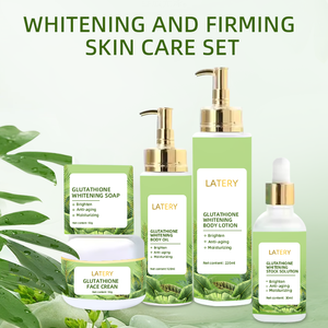 Oem Private Label Glutathion Whitening Set Met Zeep, Lotion En Gezichtscrème Huidverhelderende Vochtinbrengende Set - Product Image 3