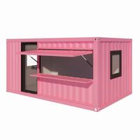 Conteneur Modulaire Préfabriqué Mobile 20 pieds Personnalisé pour Magasin, Café, Hôtel, Maison, Bar, en Panneaux Sandwich d'Acier Respirants et Plats