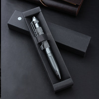 Stylo tactique en métal avec logo personnalisé, stylo tactique en aluminium pour l'extérieur avec brise-vitre pour voiture