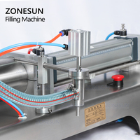 Machine de remplissage de liquide semi-automatique pneumatique ZONESUN ZS-YT1P 500-2500ML pour désinfectant pour les mains et savon liquide en bouteille