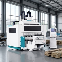 Centre de fraisage et de tournage CNC à cinq axes et quatre stations pour la sculpture sur bois, machine pour l'industrie du bois et la menuiserie, moteur