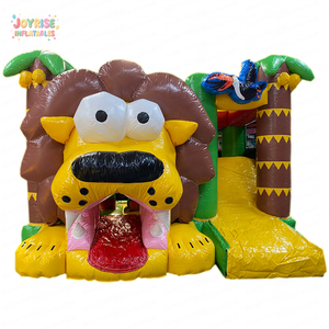 JOYRISE - Tobogán Acuático Inflable <span class=keywords><strong>de</strong></span> PVC <span class=keywords><strong>con</strong></span> Diseño <span class=keywords><strong>de</strong></span> León <span class=keywords><strong>de</strong></span> la Jungla, Piscina, Brincolín Comercial <span class=keywords><strong>con</strong></span> Capacidad para 500 kg y 3 Años <span class=keywords><strong>de</strong></span> Garantía para Niños - Product Image 2