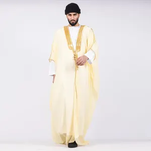 아랍 패브릭 카타르 쿠웨이트 kurta 디자인 남성을위한 반투명 바느질 jubba 아바야에 대한 omani 무거운 이슬람 비쉬 토브