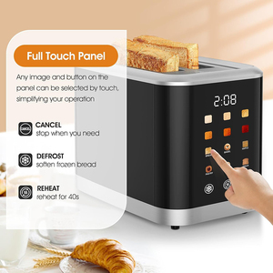 <b>Toaster</b> 2 Slice Digital Smart <b>Toaster</b> with TouchScreen Dual Control Panel for Bagels, Bread, Waffles - Product Image 3