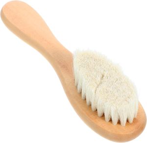 Cepillo para Bebés con Cerdas Suaves de Lana y Mango de Madera para un Peinado Suave - Product Image 2