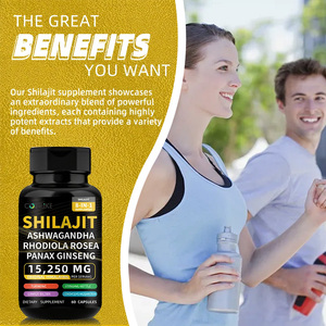 Nuova Formula Pronta all'Uso: Capsule di Vitamine, <span class=keywords><strong>Ginseng</strong></span>, Ashwagandha e Shilajit, Integratori Energetici Puri dell'Himalaya 8 in 1 - Product Image 3