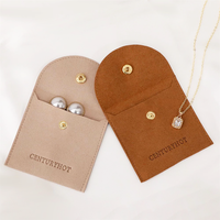 Pochette à bouton-pression haut de gamme pour bijoux, sac de rangement pour lunettes avec impression de logo