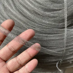 Tubular Metal Mesh Stainless Steel Crochet Weave Knitted Wire Mesh