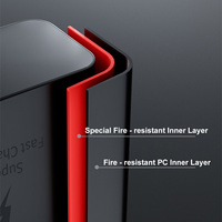 Chargeur Mural TKT 45 GaN PD Type C Ultra Rapide pour Samsung Galaxy S25 Ultra, avec Adaptateur USB-C et Câble Inclus