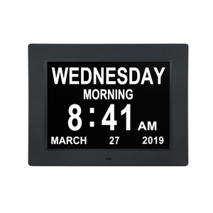 Réveil numérique à grand écran LED de 8 pouces <span class=keywords><strong>pour</strong></span> la perte de mémoire, la maladie d'<span class=keywords><strong>Alzheimer</strong></span>, la démence, calendrier numérique, horloge de jour - Product Image 4