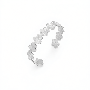 Amy Amy Flower <b>Cuff</b> <b>Bracelet</b> <b>Silver</b> Plated Women's Jewelry Gift B1140 - Product Image 3