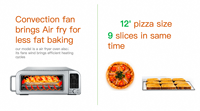 Four à pizza électrique 18L à commande tactile 2000W 400°C, contrôlé par application, en acier inoxydable, multifonction, pour comptoir, usage domestique