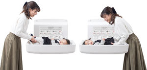 Table à langer pliable en plastique pour bébé TS-FA2-W, meuble pour toilettes publiques - Product Image 3